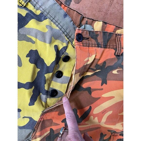 Rothco CARGO COMBAT PANT TWO TONE CAMO Unisex 32x30 Distressed Large Button Fly - Picture 13 of 16